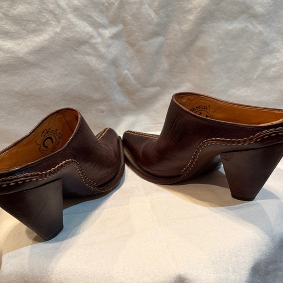 Women's Brown Leather Mules - Picture 7 of 11